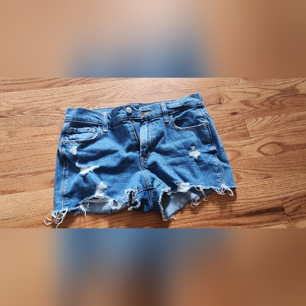 Old Navy Blue Distressed Cutoff Denim Shorts